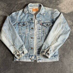 Vintage Levis Trucker Jacket Men 36L Grunge Jean Style 71506 0214